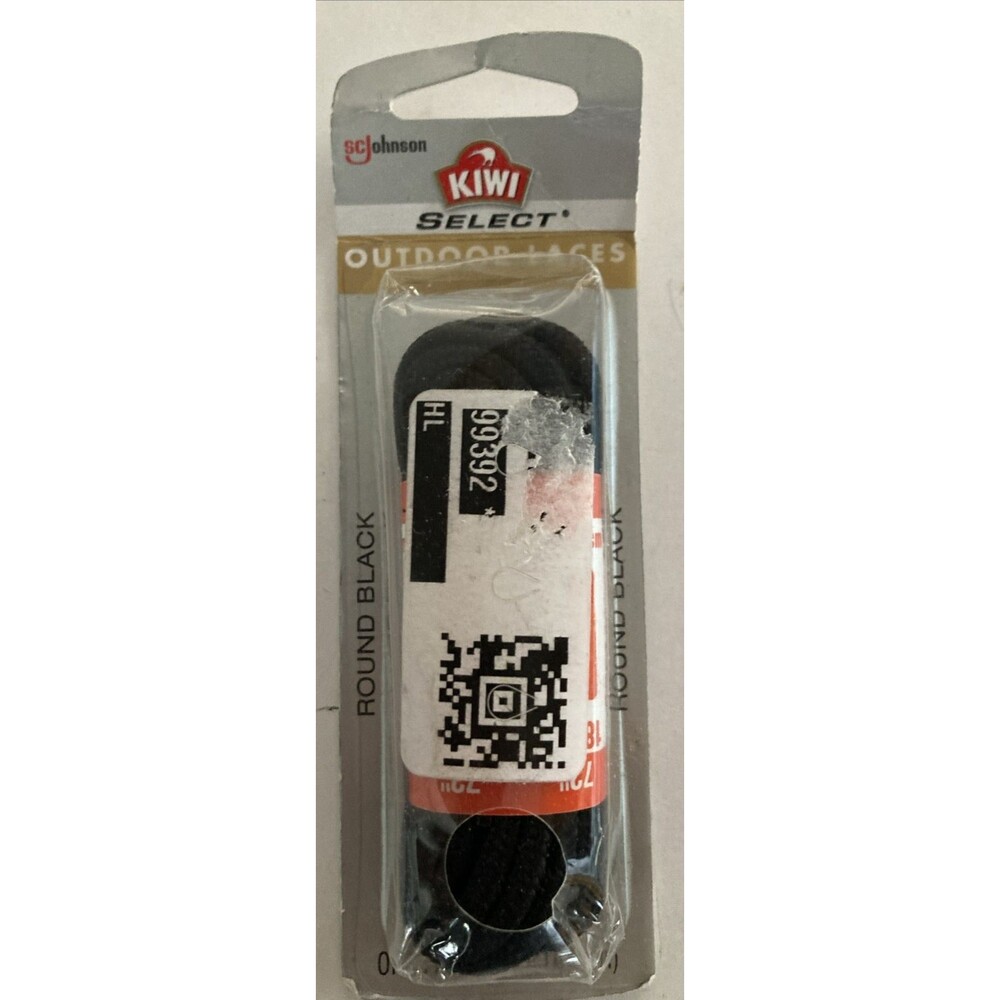 Kiwi SELECT Outdoor Laces Round Black Shoe Laces 72" 9 +Eyelets 182cm